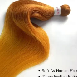 Ginger Golden Ombre Braiding Hair Pre Stretched Kanekalon Braiding Hair Box Braids Human Hair Extensions 26 inch
