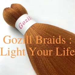 Ginger Golden Ombre Braiding Hair Pre Stretched Kanekalon Braiding Hair Box Braids Human Hair Extensions 26 inch