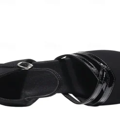 Girls' Black Dance Shoes with Adjustable Straps - Comfortable Performance Shoes for Ballet, Jazz, and Modern Dance