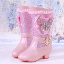 Girls' Boots Casual Boots Dress Shoes Mid-Calf Boots Bootie Leather Breathability Non-slipping Height-increasing Princess Shoes Big Kids(7years +) Little Kids(4-7ys) Gift Daily Walking Bowknot