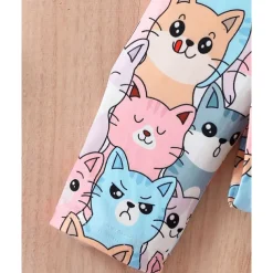 Girls' 3D Cartoon Cat Sports Suit Hoodie Set Tracksuits Long Sleeve Spring Fall Daily Casual Comfort Kids 4 years+ Hooded Outdoor Vacation Sports Tailored Fit