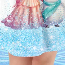 Girls' 3D Cartoon Princess Dress Pink Short Sleeve 3D Print Summer Daily Holiday Casual Beautiful Kids 3-12 Years Casual Dress Skater Dress Above Knee Regular Fit