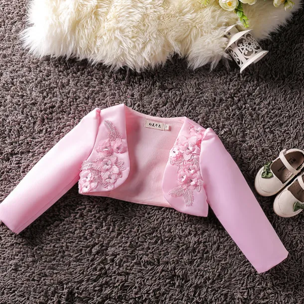 Girls' 3D Coat Long Sleeve Summer Spring Cute Kids 3-12 Years Formal Party Slim