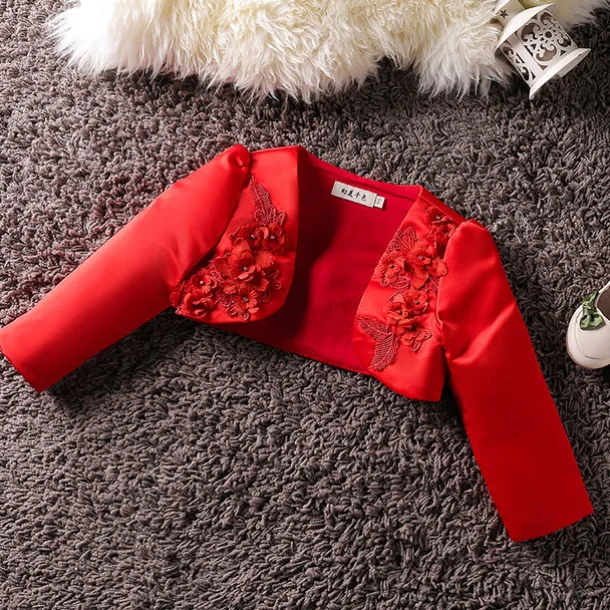 Girls' 3D Coat Long Sleeve Summer Spring Cute Kids 3-12 Years Formal Party Slim