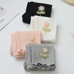 Girls' 3D Floral Pants Leggings Spring Fall Active Basic Kids 4 years+ Outdoor Casual Daily Regular Fit