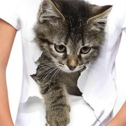 Girls' 3D Graphic Animal Cat T shirt Tee Short Sleeve 3D Print Active Cute Kids 3-12 Years