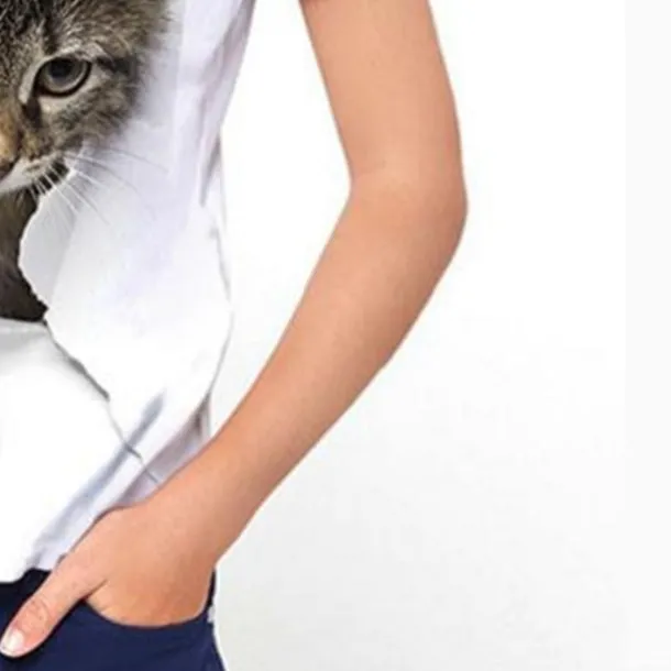 Girls' 3D Graphic Animal Cat T shirt Tee Short Sleeve 3D Print Active Cute Kids 3-12 Years