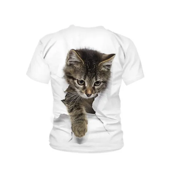 Girls' 3D Graphic Animal Cat T shirt Tee Short Sleeve 3D Print Active Cute Kids 3-12 Years