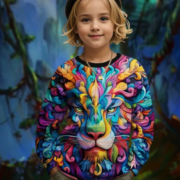 Girls' 3D Graphic Animal T shirt Tee Long Sleeve Spring Fall Fashion Basic Kids 4-12 Years Crew Neck Outdoor Casual Daily Regular Fit