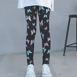 Girls' 3D Graphic Butterfly Pants Leggings Spring Fall Active Basic Kids 4-12 Years Outdoor Casual Daily Regular Fit