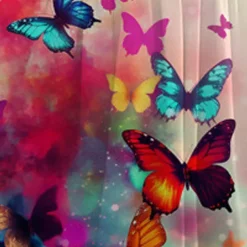 Girls' 3D Graphic Butterfly Dress Long Sleeve 3D Print Summer Spring Fall Vacation Sports & Outdoor Daily Cute Casual Beautiful Kids 3-12 Years Casual Dress A Line Dress Above Knee Regular Fit