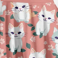Girls' 3D Graphic Cartoon Cat Dress Long Sleeve 3D Print Summer Spring Fall Vacation Sports & Outdoor Daily Cute Casual Beautiful Kids 3-12 Years Casual Dress A Line Dress Above Knee Regular Fit
