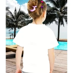Girls' 3D Graphic Dog T shirt Tee Short Sleeve Summer Spring Fashion Basic Kids 4-12 Years Crew Neck Outdoor Casual Daily Regular Fit