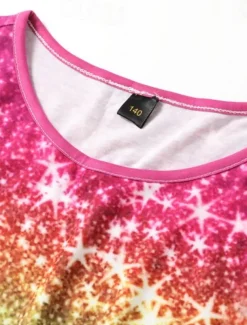 Girls' 3D Graphic Dress Long Sleeve 3D Print Spring Fall Vacation Daily Holiday Cute Casual Sweet Kids 3-10 Years Swing Dress A Line Dress Above Knee Regular Fit