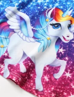 Girls' 3D Graphic Dress Long Sleeve 3D Print Spring Fall Vacation Daily Holiday Cute Casual Sweet Kids 3-10 Years Swing Dress A Line Dress Above Knee Regular Fit