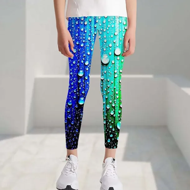Girls' 3D Graphic Star Leggings Summer Spring Active Cute Streetwear Kids 3-12 Years Outdoor Street Sport Slim