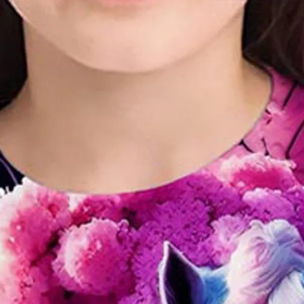 Girls' 3D Graphic Unicorn Cloud T shirt Tee Short Sleeve 3D Print Summer Spring Active Fashion Cute Kids 3-12 Years Outdoor Casual Daily Regular Fit