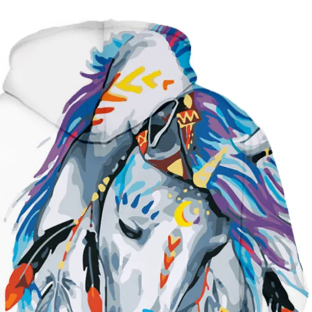 Girls' 3D Horse Hoodie Long Sleeve 3D Print Fall Winter Active Kids 3-12 Years Outdoor Daily