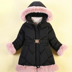 Girls' 3D Kids Puffer Jacket Plain Down Jacket Coat Puffer Jacket Long Sleeve Winter Cute Adorable Kids 3-10 Years Daily Regular Fit