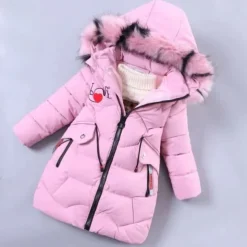 Girls' 3D Kids Puffer Jacket Heart Letter Down Coat Puffer Jacket Long Sleeve Fall Winter Active Cool Kids 3-12 Years Daily Regular Fit