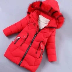Girls' 3D Kids Puffer Jacket Heart Letter Down Coat Puffer Jacket Long Sleeve Fall Winter Active Cool Kids 3-12 Years Daily Regular Fit