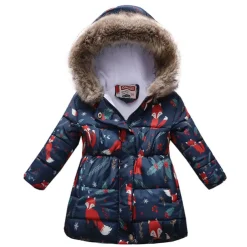 Girls' 3D Kids Puffer Jacket Butterfly Fox Coat Down Coat Puffer Jacket Long Sleeve Fall Winter Active Streetwear Kids 3-10 Years Vacation Street Regular Fit