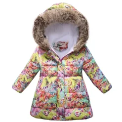 Girls' 3D Kids Puffer Jacket Butterfly Fox Coat Down Coat Puffer Jacket Long Sleeve Fall Winter Active Streetwear Kids 3-10 Years Vacation Street Regular Fit