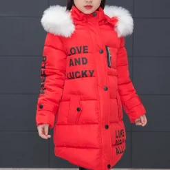 Girls' 3D Kids Puffer Jacket Letter Down Coat Jacket Puffer Jacket Long Sleeve Fall Winter Active Kids 3-12 Years School Daily