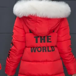 Girls' 3D Kids Puffer Jacket Letter Down Coat Jacket Puffer Jacket Long Sleeve Fall Winter Active Kids 3-12 Years School Daily