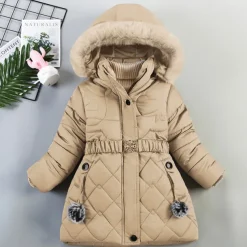 Girls' 3D Kids Puffer Jacket Plain Coat Down Coat Puffer Jacket Long Sleeve Fall Winter Basic Kids 2-8 Years Street Regular Fit