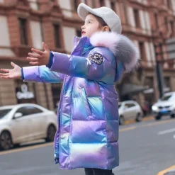 Girls' 3D Kids Puffer Jacket Letter Down Coat Puffer Jacket Long Sleeve Fall Winter Active Adorable Kids 4-13 Years Daily Regular Fit