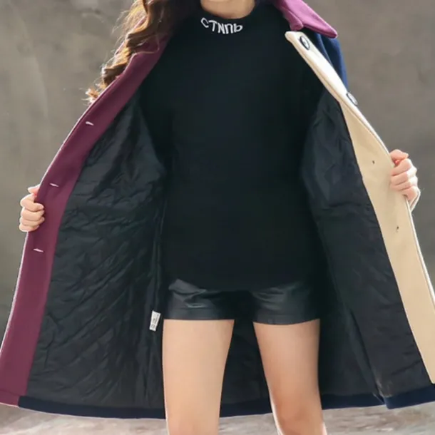 Girls' 3D Kids Winter Jacket Color Block Coat Long Sleeve Spring Fall Active Adorable Kids 3-12 Years Regular Fit