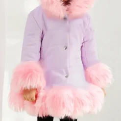 Girls' 3D Kids Winter Jacket Plain Coat Down Coat Puffer Jacket Long Sleeve Fall Winter Active Basic Kids 2-12 Years Vacation Street Regular Fit