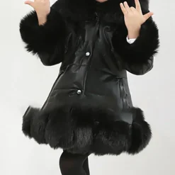 Girls' 3D Kids Winter Jacket Plain Coat Down Coat Puffer Jacket Long Sleeve Fall Winter Active Basic Kids 2-12 Years Vacation Street Regular Fit