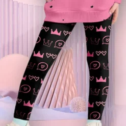 Girls' 3D Letter Sweatshirt & Legging Set Set Long Sleeve 3D Print Fall Winter Active Fashion Daily Kids 4-12 Years Crew Neck Outdoor Vacation Date Regular Fit