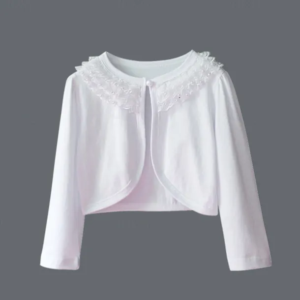 Girls' 3D Plain Coat Long Sleeve Summer Spring Active Cute Kids 2-12 Years Street Daily Regular Fit