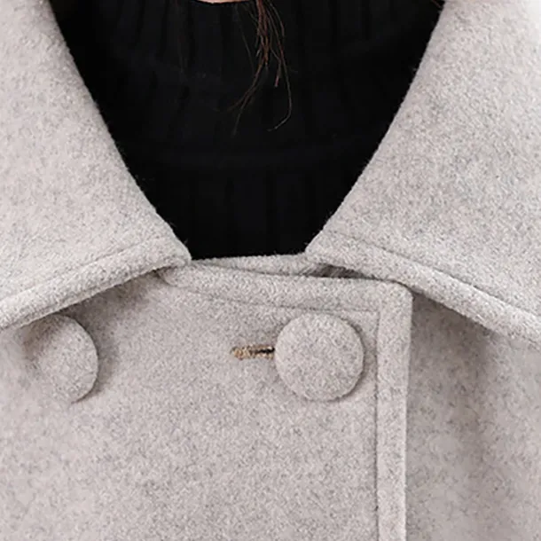 Girls' 3D Plain Coat Long Sleeve Fall Winter Active Cute Streetwear Kids 3-12 Years Vacation Street Regular Fit