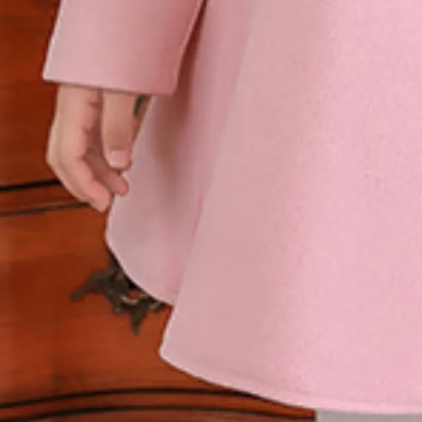 Girls' 3D Plain Coat Long Sleeve Fall Winter Cute Adorable Kids 3-12 Years Daily Regular Fit