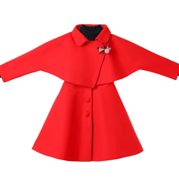 Girls' 3D Plain Coat Long Sleeve Fall Winter Cute Adorable Kids 3-12 Years Daily Regular Fit