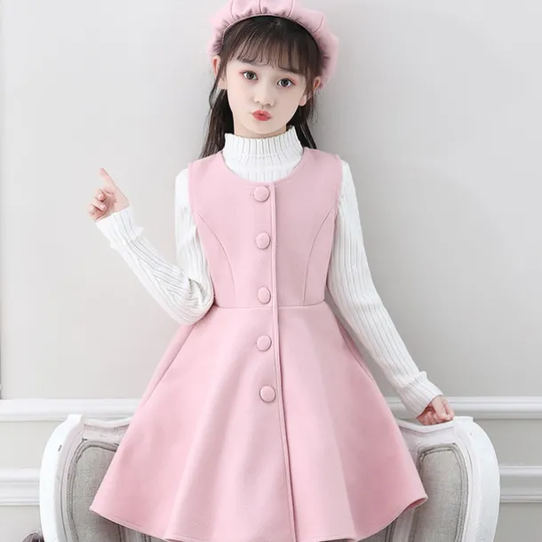 Girls' 3D Plain Coat Long Sleeve Fall Winter Cute Adorable Kids 3-12 Years Daily Regular Fit