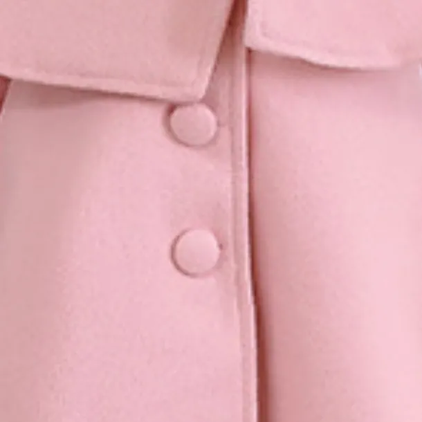 Girls' 3D Plain Coat Long Sleeve Fall Winter Cute Adorable Kids 3-12 Years Daily Regular Fit