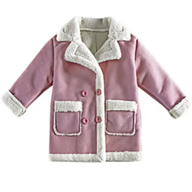 Girls' 3D Plain Coat Long Sleeve Fall Winter Cute Kids 3-13 Years School Daily