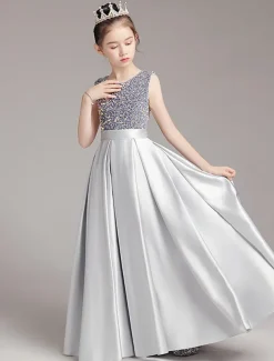 Girls' 3D Plain Dress Sleeveless Summer Spring Fall Wedding Special Occasion Cute Princess Kids Toddler Swing Dress Tulle Dress Maxi Slim dress to impress