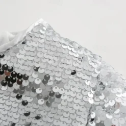 Girls' 3D Sequin Coat Long Sleeve Summer Spring Active Cute Kids 3-12 Years Street Daily Regular Fit