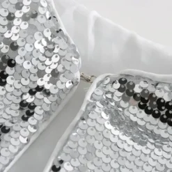 Girls' 3D Sequin Coat Long Sleeve Summer Spring Active Cute Kids 3-12 Years Street Daily Regular Fit