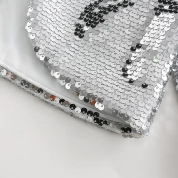 Girls' 3D Sequin Coat Long Sleeve Summer Spring Active Cute Kids 3-12 Years Street Daily Regular Fit