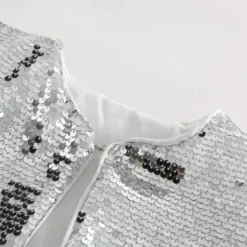 Girls' 3D Sequin Coat Long Sleeve Summer Spring Active Cute Kids 3-12 Years Street Daily Regular Fit