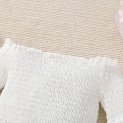 Girls' 3D Solid Color Shirt & Shorts Shorts Set Long Sleeve Fall Daily Casual Toddler 4 years+ Loose Fit