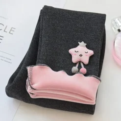 Girls' 3D Solid Color Stars Pants Leggings Fall Winter Active Basic Kids 4 years+ Outdoor Casual Daily Regular Fit