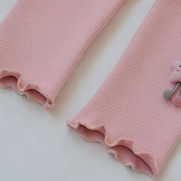 Girls' 3D Solid Color Stars Pants Leggings Fall Winter Active Basic Kids 4 years+ Outdoor Casual Daily Regular Fit